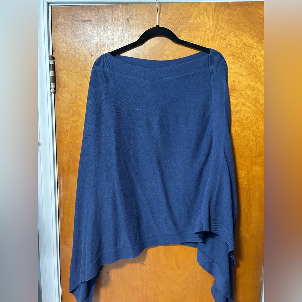 J. Jill Navy Blue Poncho- One Size